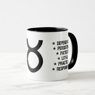 Taza Rótulo del zodiaco del tauro ("el toro")