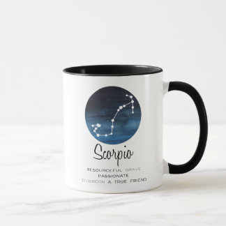 Taza Rótulo Escorpio, Constelación, Café Zodiaco