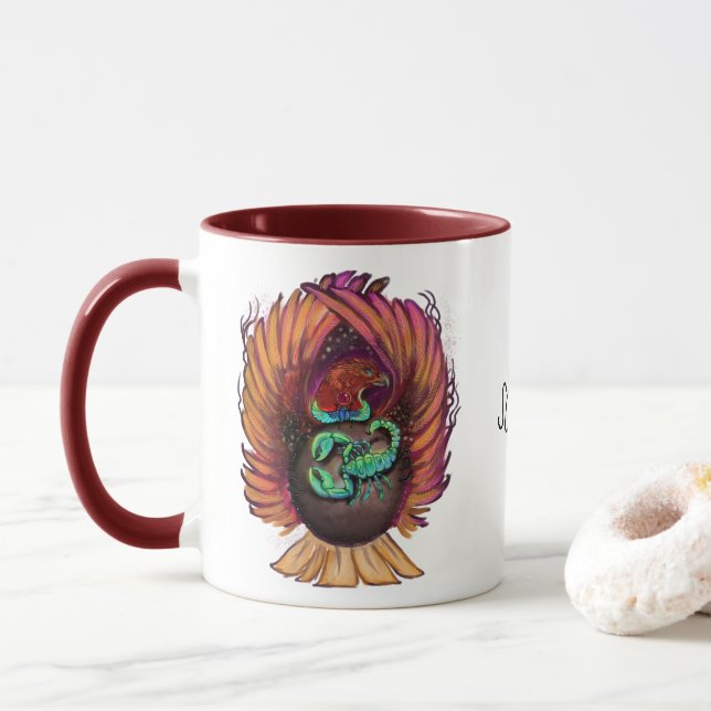 Taza Rótulo Escorpio Zodiac (Con donut)