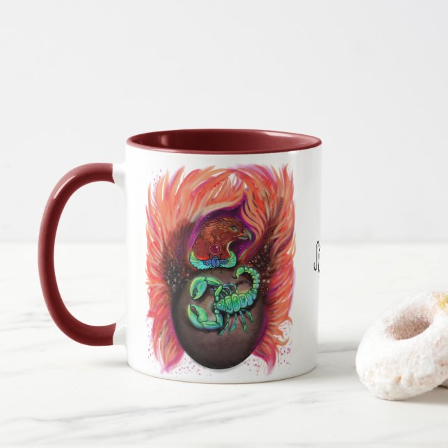 Taza Rótulo Escorpio Zodiac (Con donut)