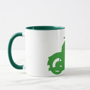 Taza Rótulo Green Motorbiker