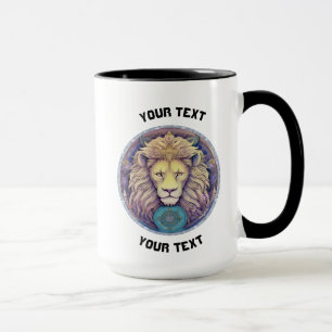 TAZA RÓTULO LEO ZODIAC PERSONALIZADO