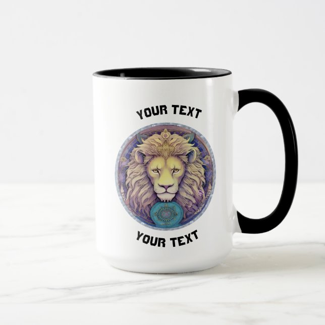 TAZA RÓTULO LEO ZODIAC PERSONALIZADO (Derecha)