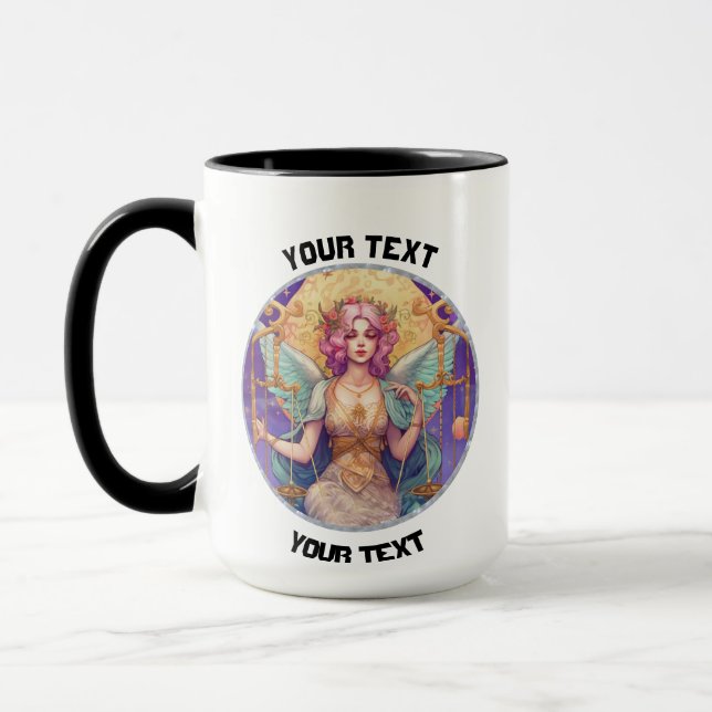 TAZA RÓTULO LIBRA ZODIAC PERSONALIZADO (Izquierda)