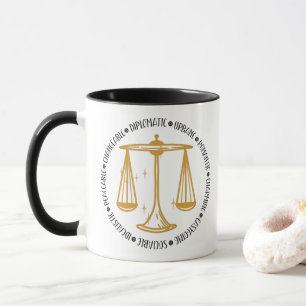 Taza Rótulo Libra Zodiac: Símbolos, constelación e info