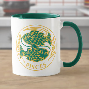 Taza Rótulo Pisces de Zodiac