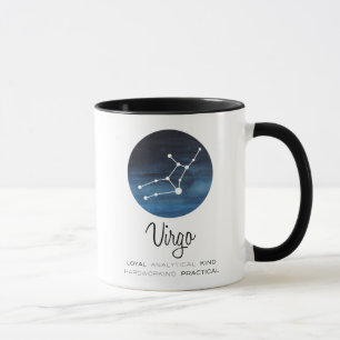 Taza Rótulo Virgo, Constelación, Café Zodiaco