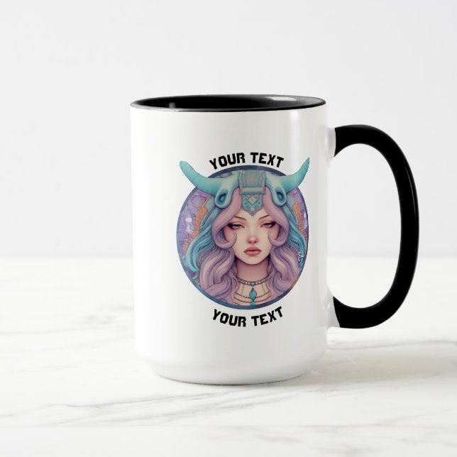 TAZA RÓTULO ZODIAC DE ARIES PERSONALIZADAS (Derecha)