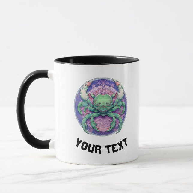 TAZA RÓTULO ZODIAC DE CÁNCER PERSONALIZADO (Izquierda)