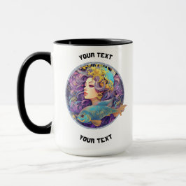 TAZA RÓTULO ZODIAC DE PISCES PERSONALIZADOS