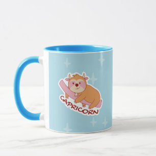 Taza Rótulos ZODIAC CON LLUVIA Y CAPRICORN DE CAFÉ