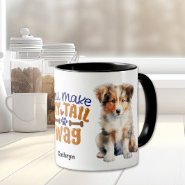 Taza Rough Collie Puppy Perro Me Haces La Maldición De 