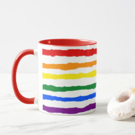 Taza Rough Rainbow Stripes Coffee Mug
