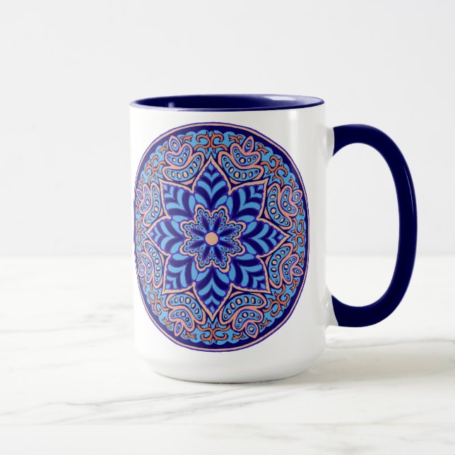 Taza Royal Blue Mandala Mug (Derecha)