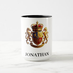 Taza Royal Crest Gold – Prestigio Majestuoso con Identi