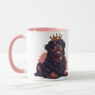 Taza Royal Rottweiler Dog Queen Crown