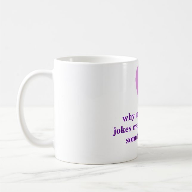 Taza rubia de la escasez del chiste del muchacho (Izquierda)