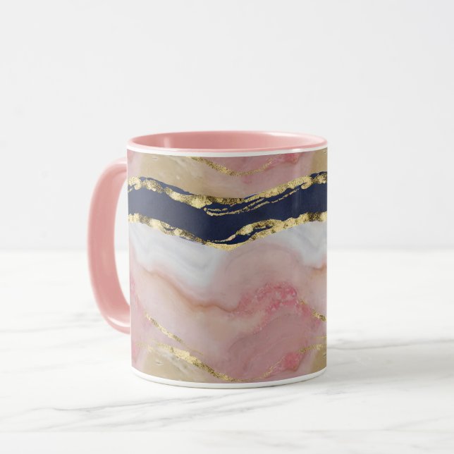 Taza Rubor, Marina, Mármol de oro (Anverso izquierdo)