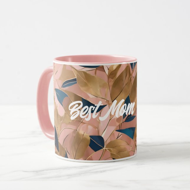 Taza Rubor Pink Gold Boho popular deja colección (Anverso izquierdo)