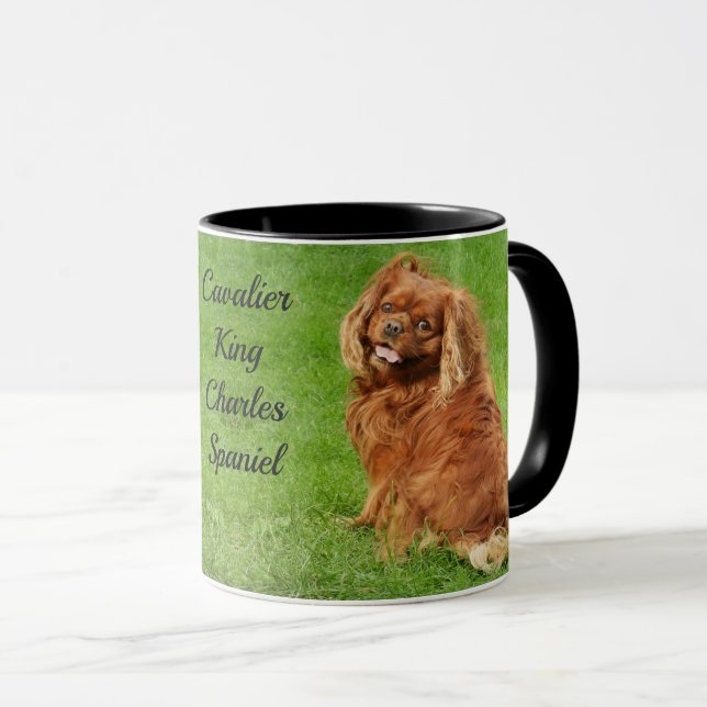 Taza Ruby Cavalier King Charles Spaniel Dog Mug (Anverso derecho)