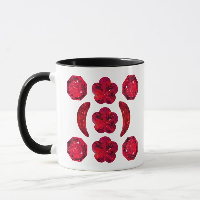 Taza Ruby Gemstone Art, rojo (Izquierda)