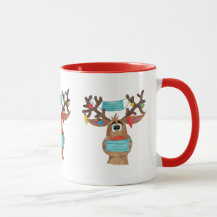 Taza Rudolph el tazón de reno enmascarado