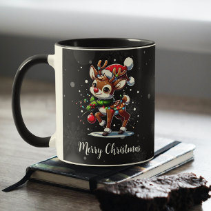 Taza Rudolph La Navidad de Reno Rojo