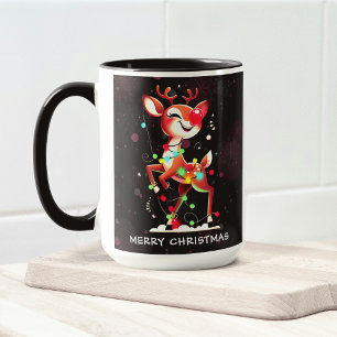 Taza Rudolph La Navidad de Reno Rojo