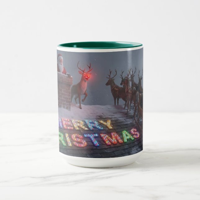 Taza Rudolph, Not A Word Christmas Mug AI Used  (Centro)