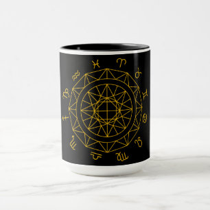 Taza Rueda Astrológica del Signo Zodiacal