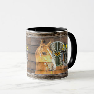 Taza Rueda de Carro de Caballo Occidental Herradura Bot