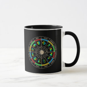 Taza Rueda de color del zodiaco