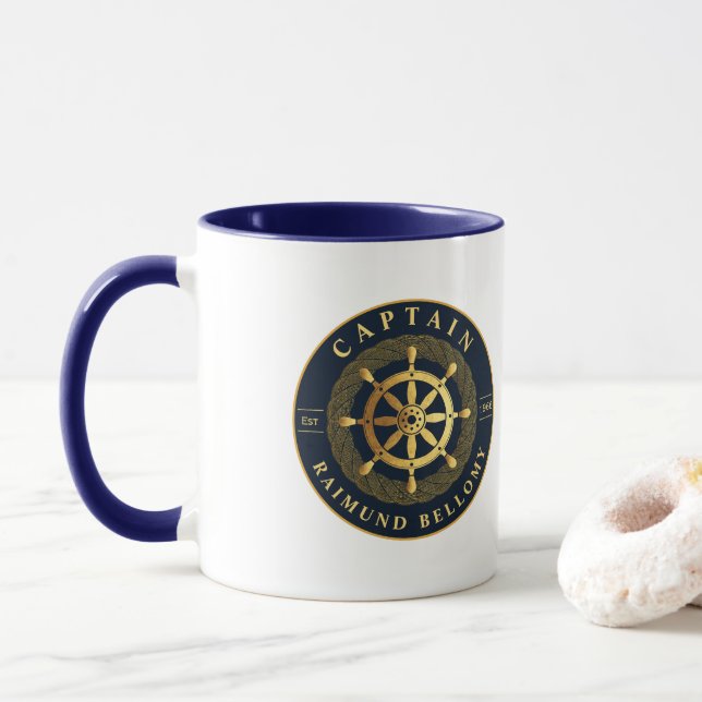 Taza Rueda de la nave de oro (Con donut)