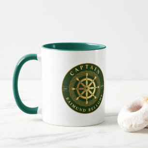 Taza Rueda de la nave de oro