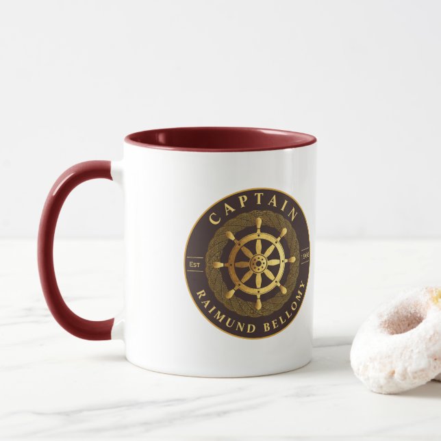 Taza Rueda de la nave de oro (Con donut)