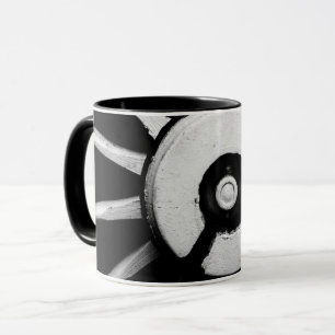 Taza Rueda de vagón occidental vieja de época