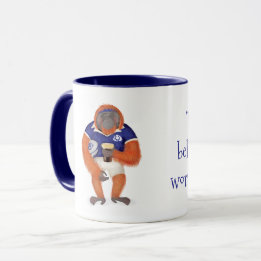 Taza Rugby orangutan Mug del mejor papá del Día del Pad