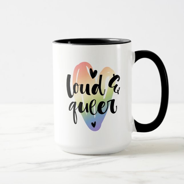 Taza Ruidoso y queer| Corazón acuarela (Derecha)