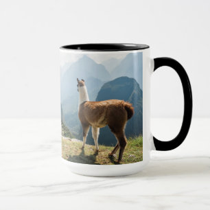 Taza Ruinas de desatención de la llama el   Machu