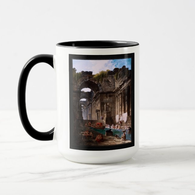 Taza Ruinas De Un Baño Romano Con Mujeres De Guerra (Izquierda)