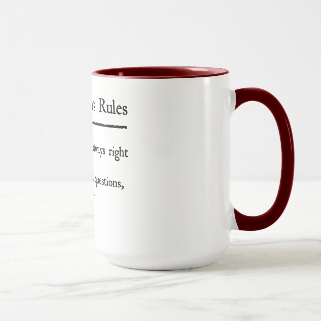 Taza Rules de capitán (Derecha)