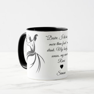 Taza Rumi Valentine Te encanta poesía Mug popular