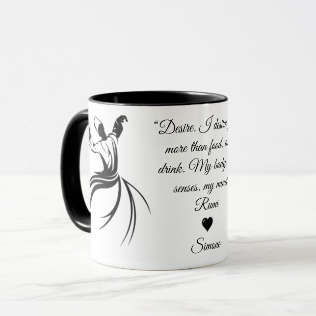 Taza Rumi Valentine Te encanta poesía Mug popular (Anverso izquierdo)