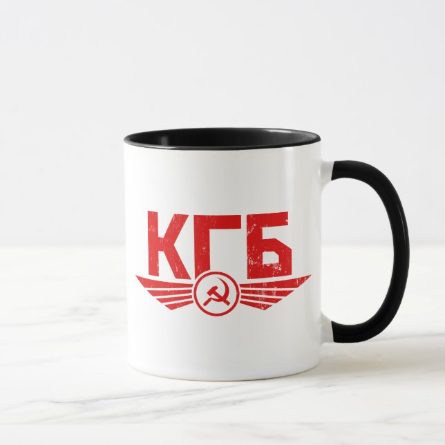 Taza rusa del emblema de KGB (Derecha)