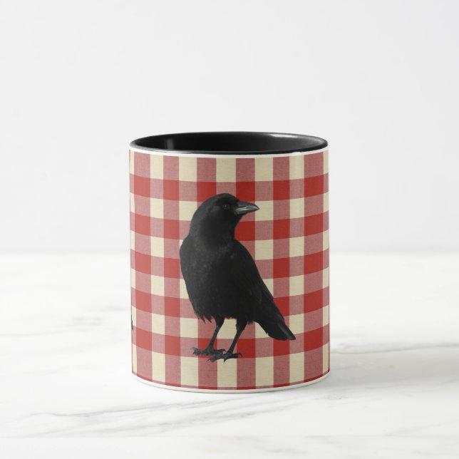 Taza Rustic Gingham Crow (Centro)
