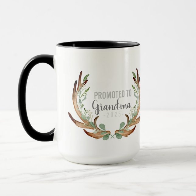 Taza Rústica bandera y vegetación promovida a la abuela (Izquierda)