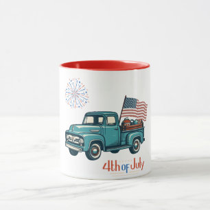 Taza Rústico/vintage 4 de julio