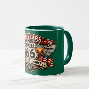 Taza Ruta 66 Centenario Vintage 100 Años 1926–2026 Gr