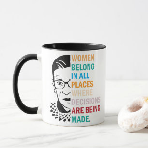 Taza Ruth Bader Ginsburg Mug, RBG Mug, Personalizado RB