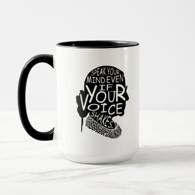 Taza Ruth Habla Tu Mente Incluso Si Tu Voz Sacude (Izquierda)